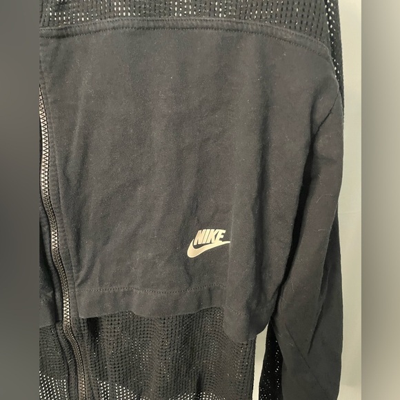 Nike Athletic Sportswear Women's Black Mesh Loose Fit Jacket Size - Medium - Picture 2 of 11